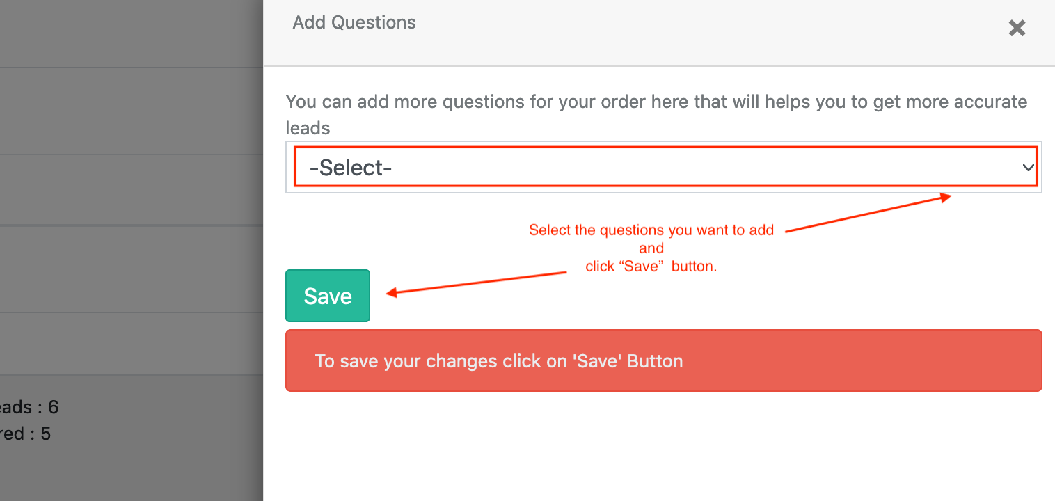 How to select questions