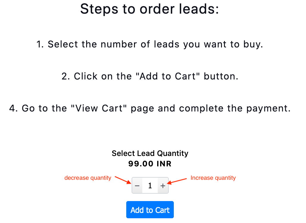 How to order leads